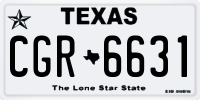 TX license plate CGR6631