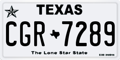 TX license plate CGR7289