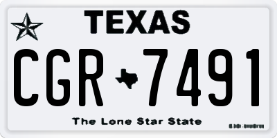 TX license plate CGR7491