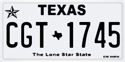 TX license plate CGT1745