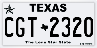 TX license plate CGT2320
