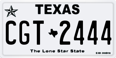 TX license plate CGT2444