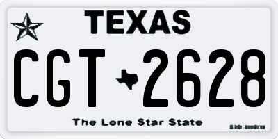 TX license plate CGT2628