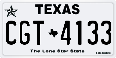 TX license plate CGT4133