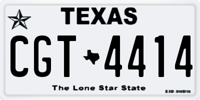 TX license plate CGT4414
