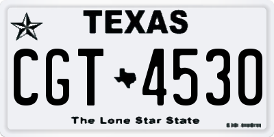 TX license plate CGT4530