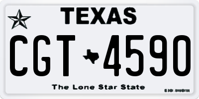 TX license plate CGT4590