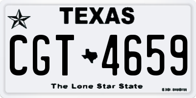 TX license plate CGT4659