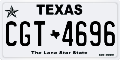 TX license plate CGT4696