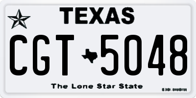 TX license plate CGT5048