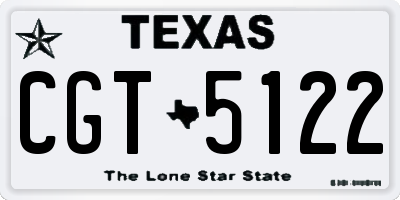TX license plate CGT5122