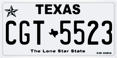 TX license plate CGT5523