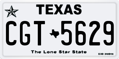 TX license plate CGT5629