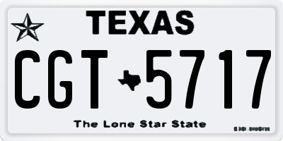 TX license plate CGT5717