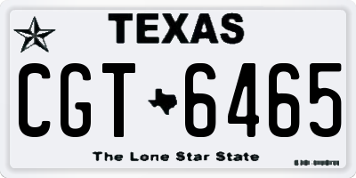 TX license plate CGT6465