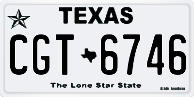 TX license plate CGT6746