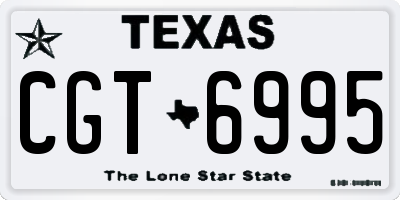 TX license plate CGT6995
