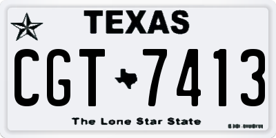 TX license plate CGT7413
