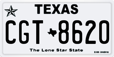 TX license plate CGT8620