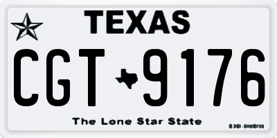 TX license plate CGT9176