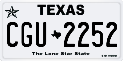 TX license plate CGU2252