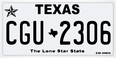 TX license plate CGU2306
