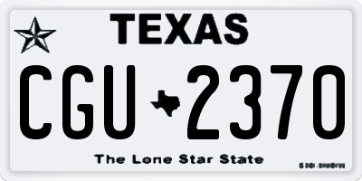 TX license plate CGU2370