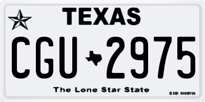 TX license plate CGU2975