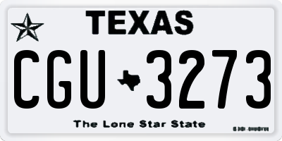 TX license plate CGU3273