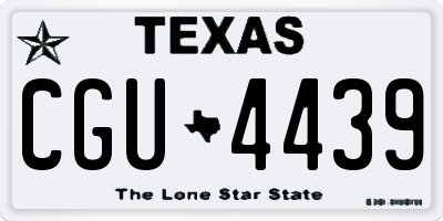 TX license plate CGU4439