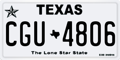 TX license plate CGU4806