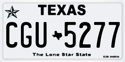 TX license plate CGU5277