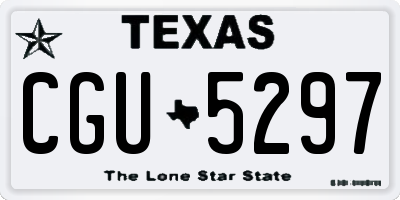 TX license plate CGU5297