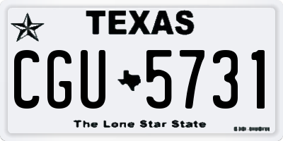 TX license plate CGU5731