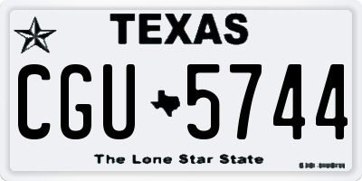 TX license plate CGU5744
