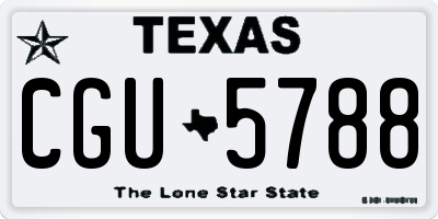 TX license plate CGU5788