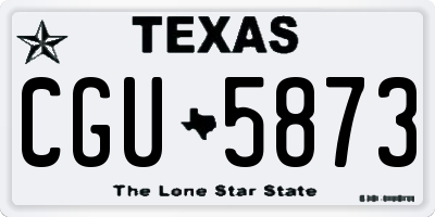 TX license plate CGU5873