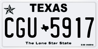 TX license plate CGU5917