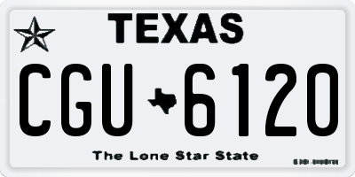 TX license plate CGU6120
