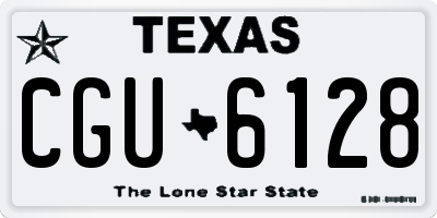 TX license plate CGU6128