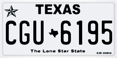 TX license plate CGU6195