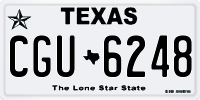 TX license plate CGU6248