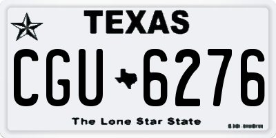 TX license plate CGU6276