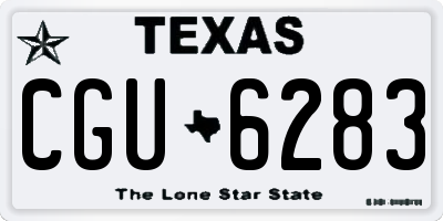 TX license plate CGU6283