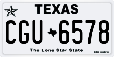 TX license plate CGU6578