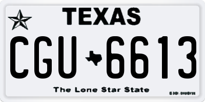 TX license plate CGU6613