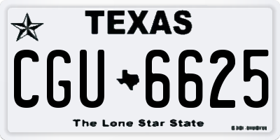 TX license plate CGU6625