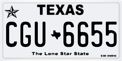 TX license plate CGU6655