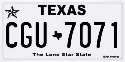 TX license plate CGU7071