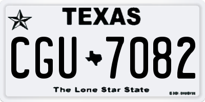 TX license plate CGU7082